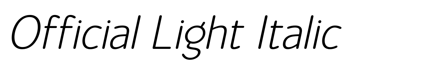 Official Light Italic